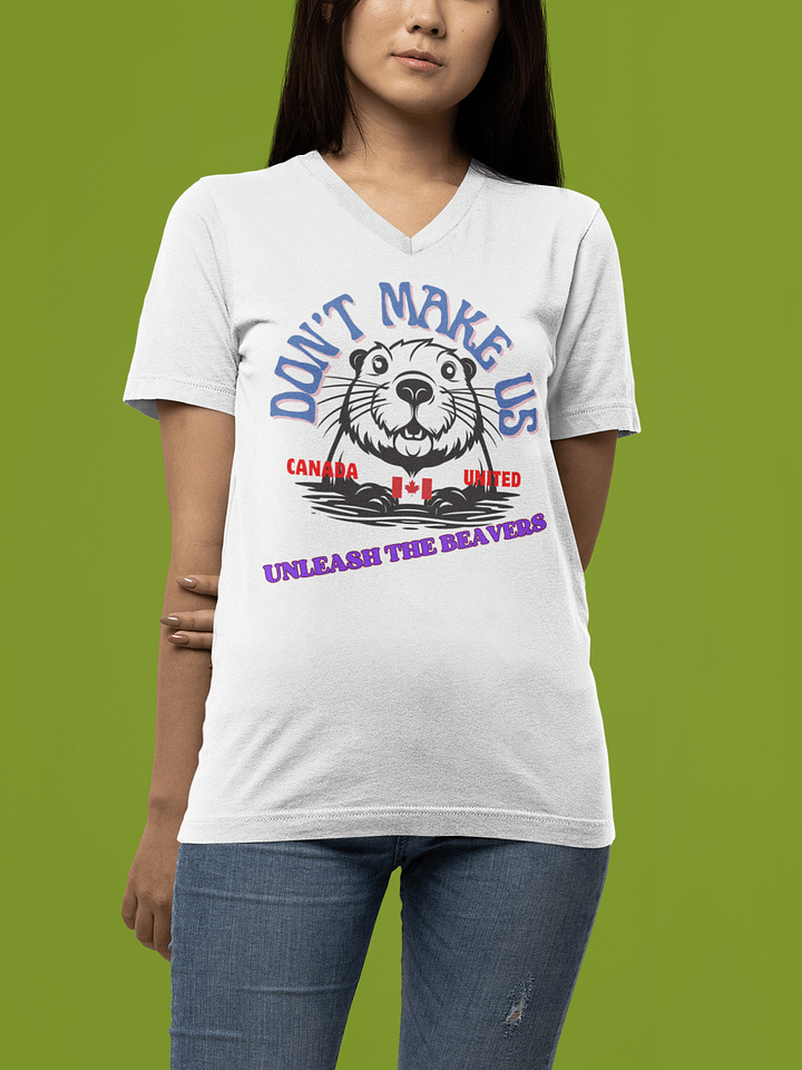 Canadian Beaver V-Neck Tee product image (7)