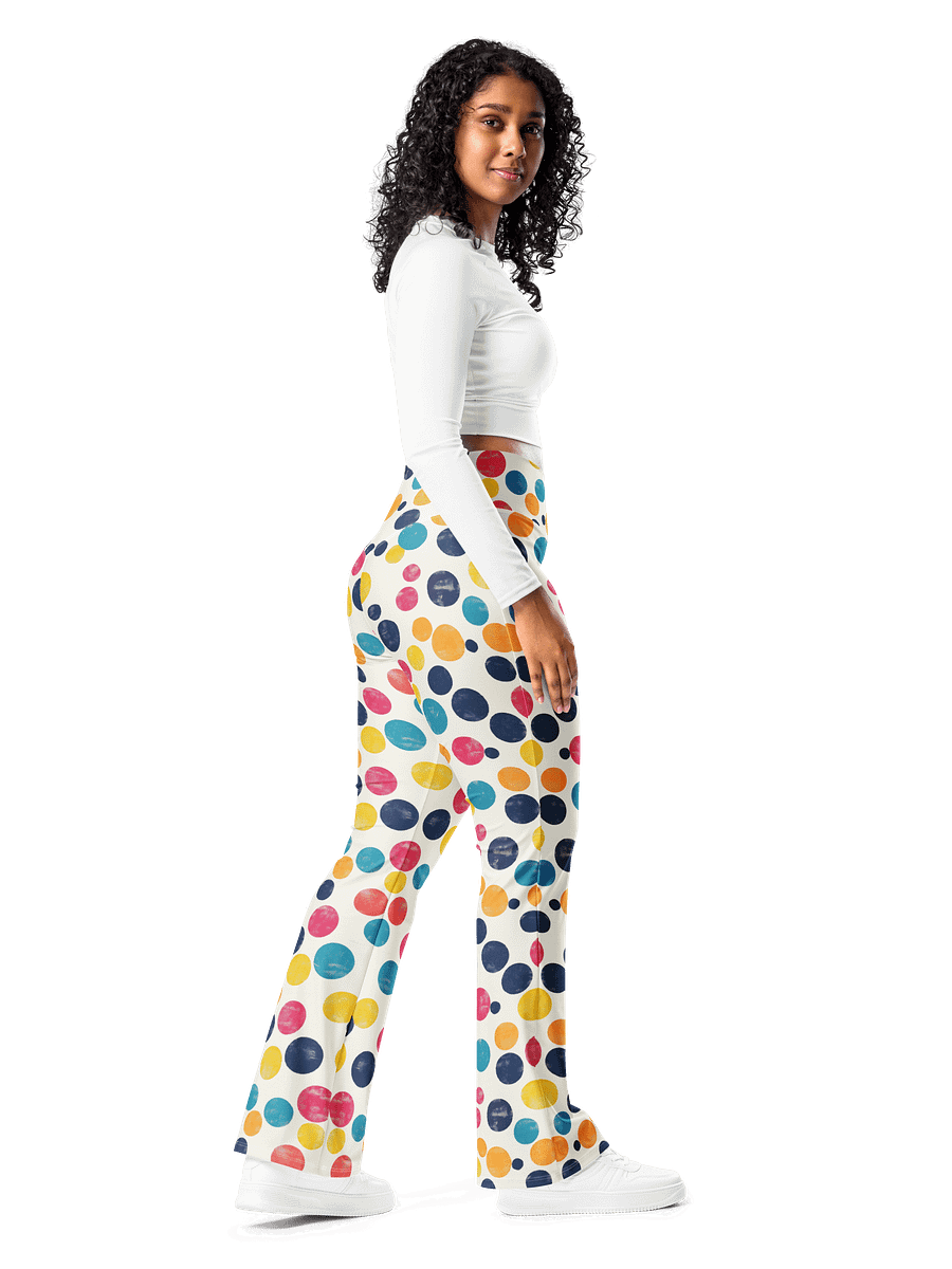 Polka Dot Illusion Vintage Retro Flare Leggings product image (3)