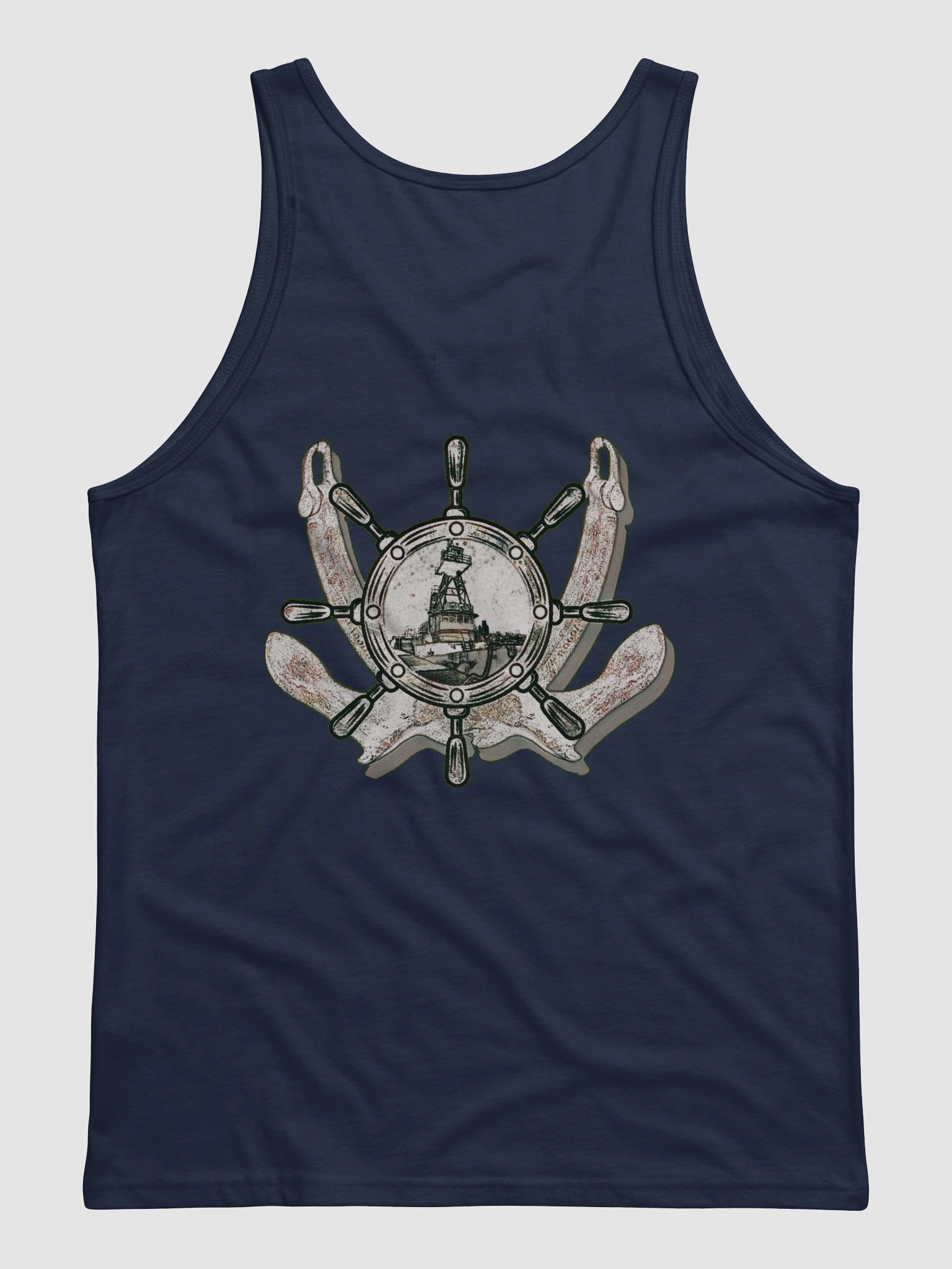 2 Anchor - Ship Wheel & Tug CE – Coastal Workwear | Twin Anchor Apparel PNW Mooring Line Tank product image (1)