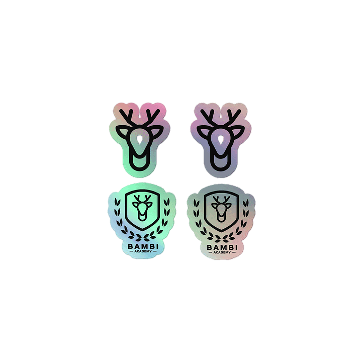 4 Small Bambi Holographic Stickers product image (1)