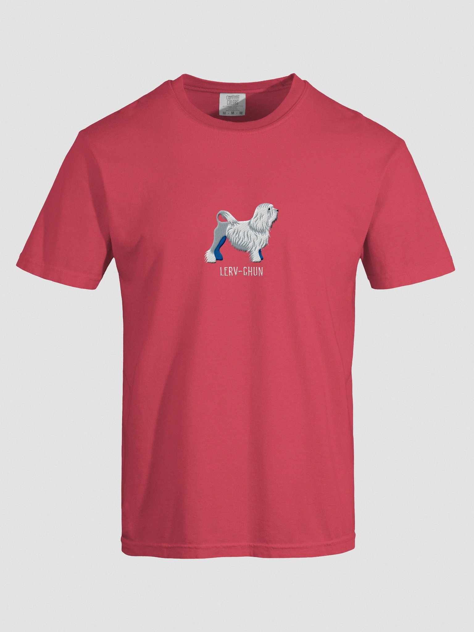 Lerv-Chun T-Shirt(Embroidered) of a Lowchen(White) product image (10)