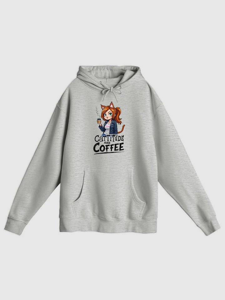 Cat-Titude and Coffee Premium Hoodie product image (2)
