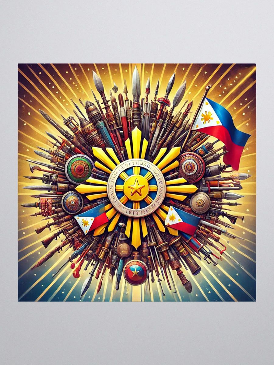 Weapons of Moroland Swords of the Philippines Circular Decal Sticker Label for Car Decals and more product image (1)