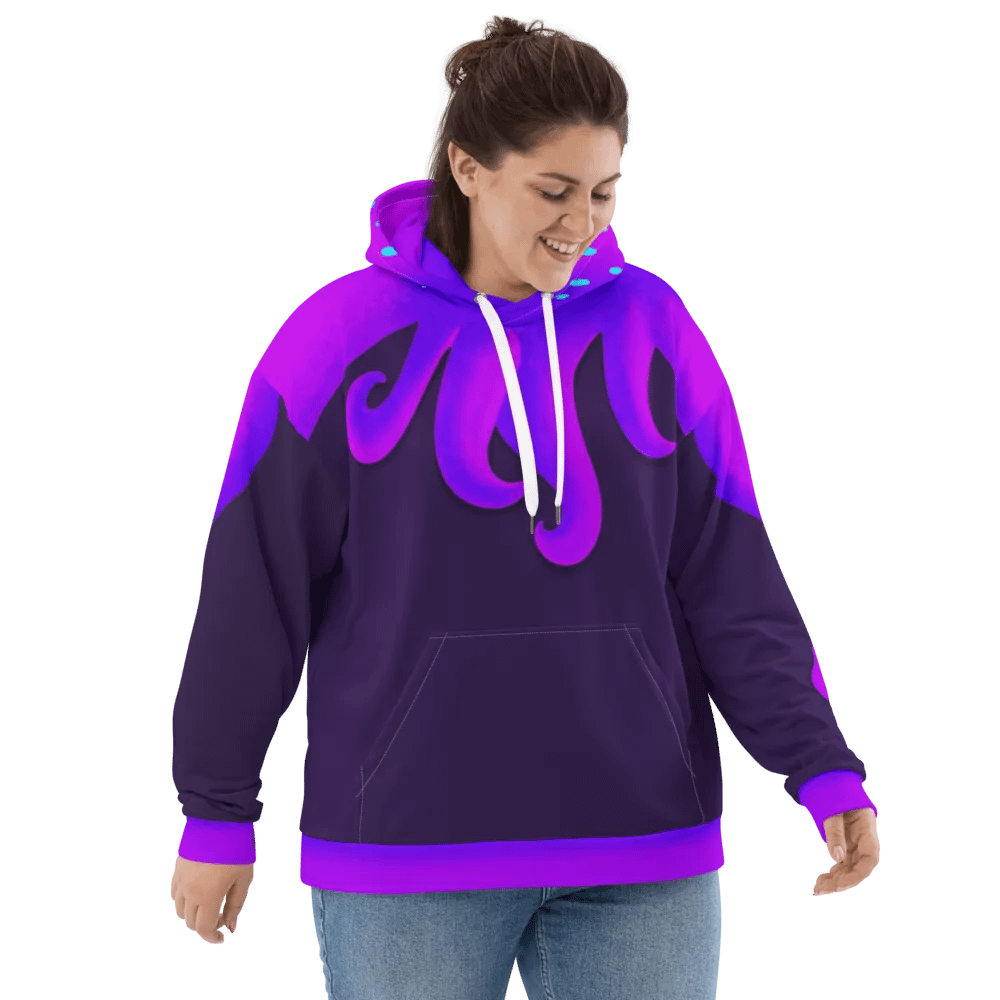 Purple Night Cuttle Full Print Hoodie - based on ACNH custom design product image (10)