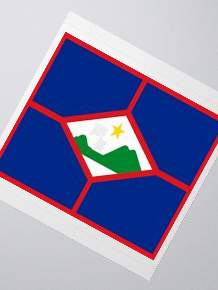 Sint Eustatius Flag Sticker - Durable Vinyl for Indoor Use - Multiple Sizes Available product image (6)