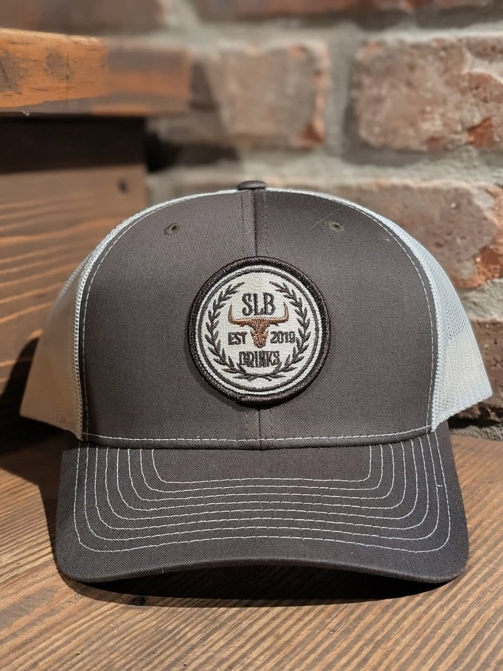 SLB Drinks Brown Embroidered Patch Richardson Trucker Hat product image (1)