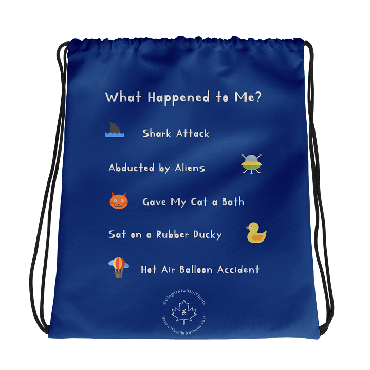 WHAT HAPPENED TO ME ? (2025 Edition): String Backpack, TiLite Sapphire Blue product image (1)