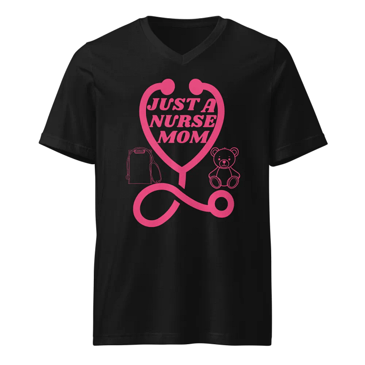 Nurse Mom Stethoscope V-Neck Tee product image (1)