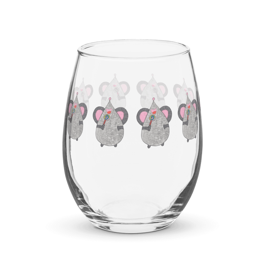 Lollipop mouse Stemless Wine Glass product image (2)