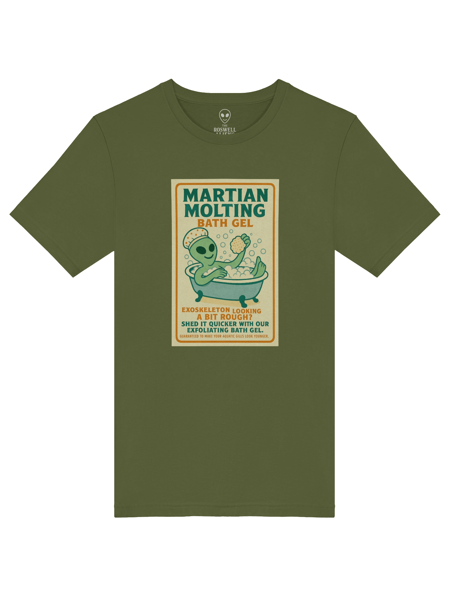 Martian Exfoliating Alien Bath Gel 1950's Retro Poster Unisex T-Shirt product image (5)