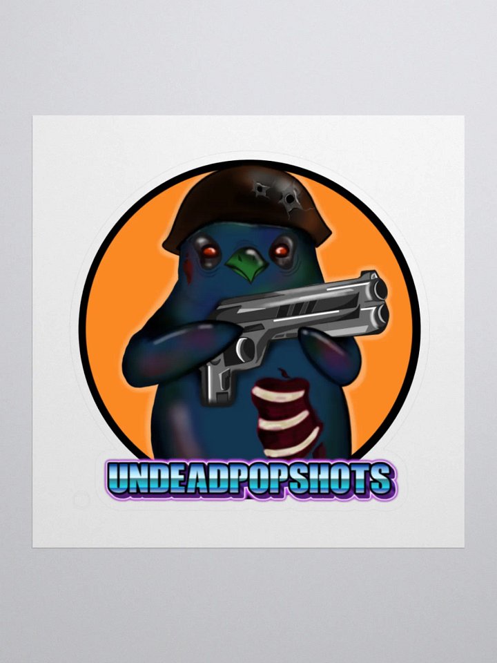 UndeadPopShots Zombie Bird Kiss Cut Stickers Logo Color Orange product image (1)