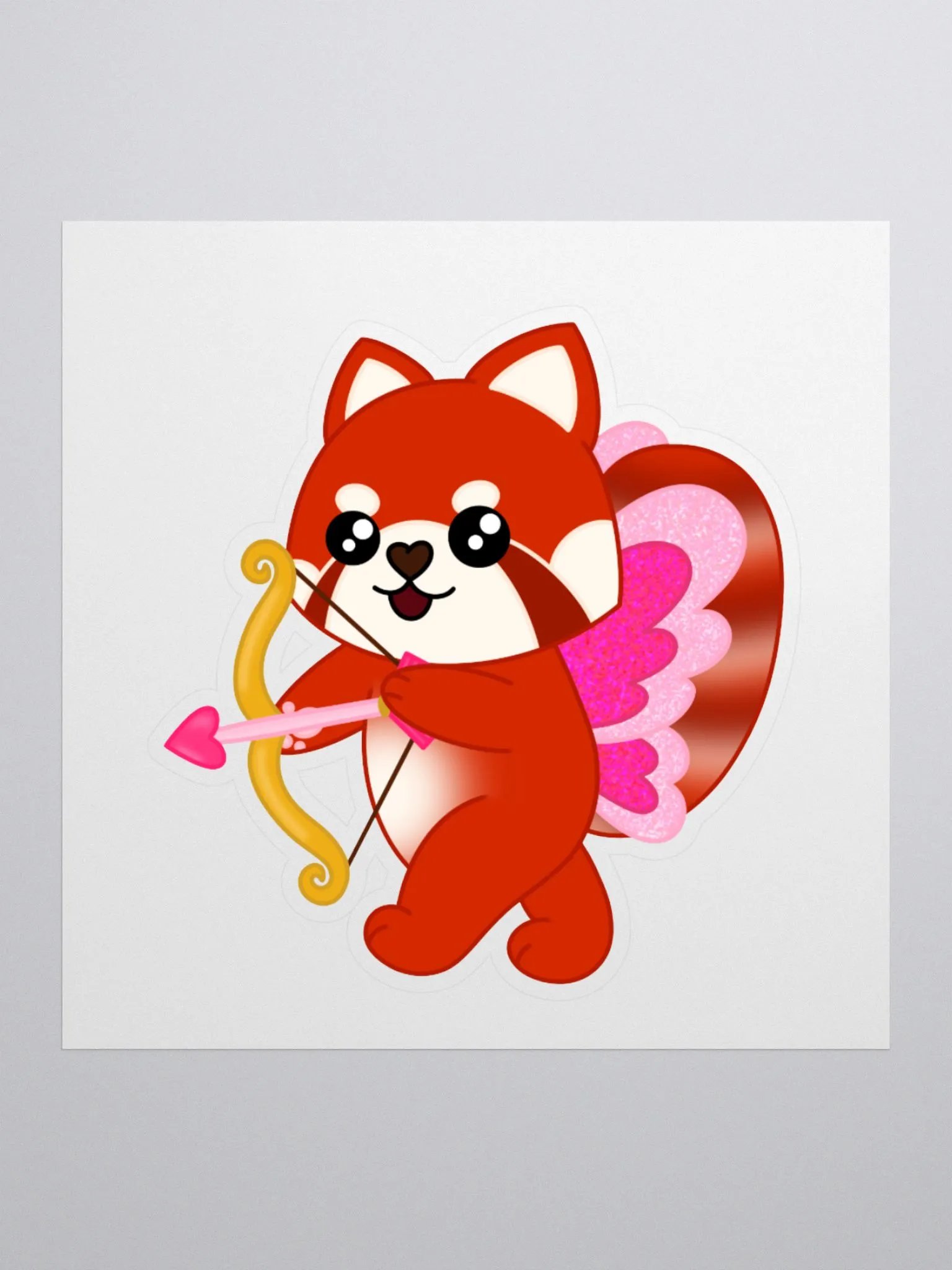 Cupid Red Panda Sticker product image (1)