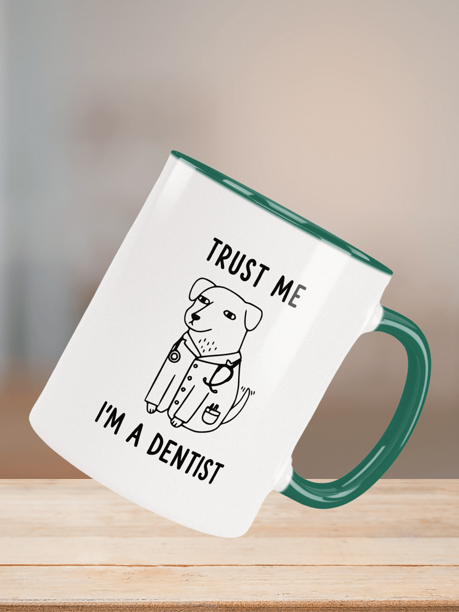 "I'm a Dentist" Ceramic Mug with color inside product image (7)