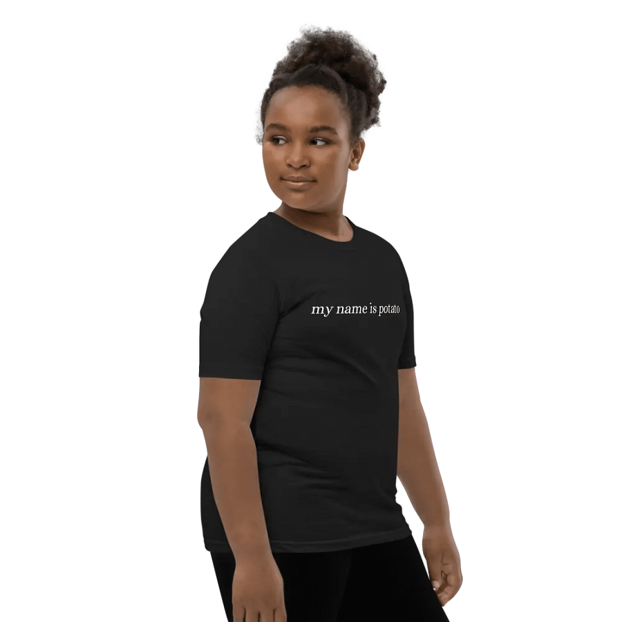 'my name is potato' kids shirt (white lettering) product image (12)