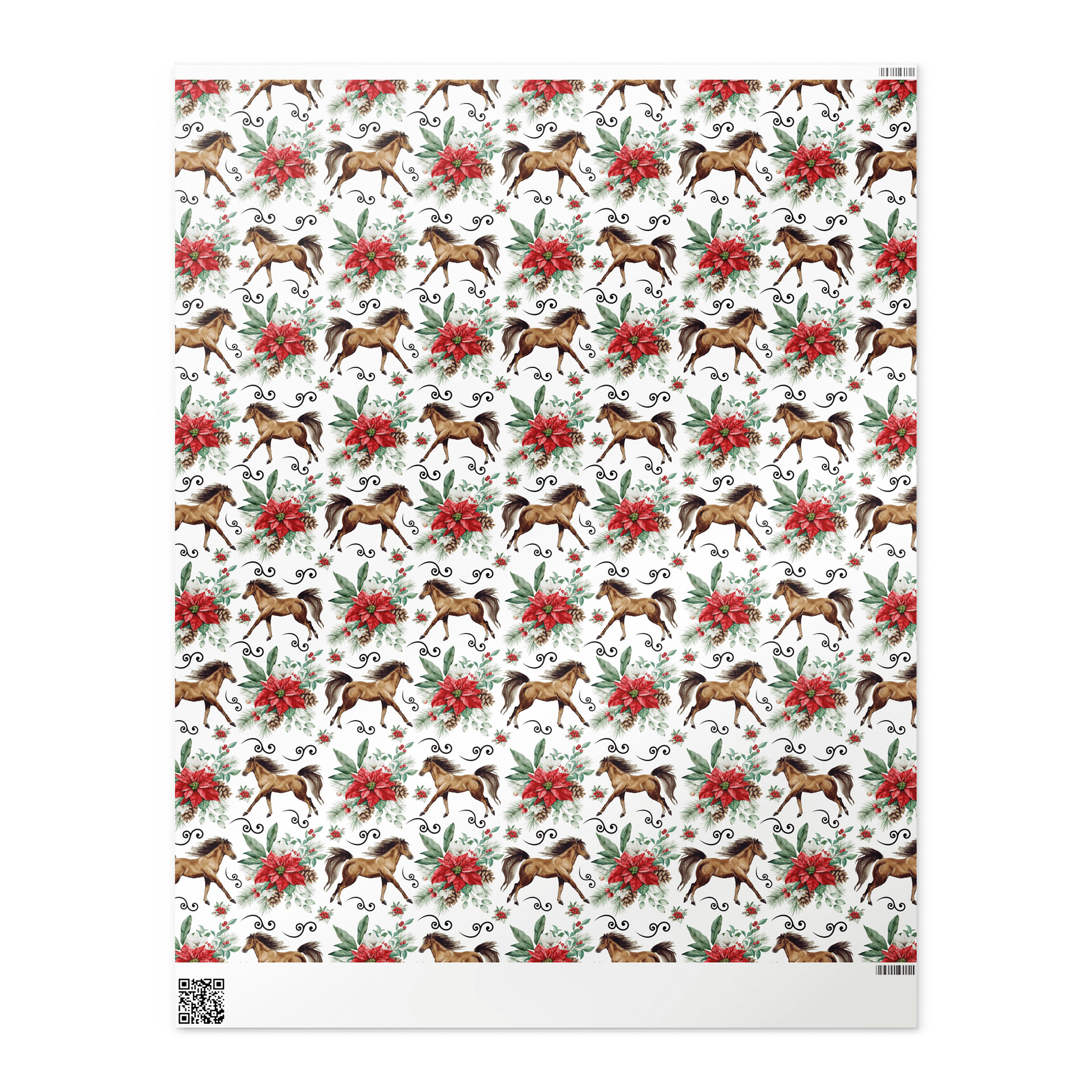 Elegant Horses Christmas Gift Wrapping Paper product image (4)