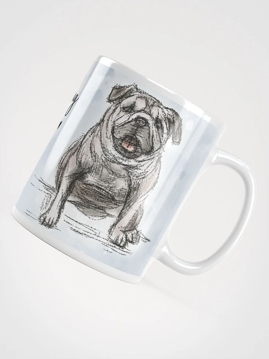 Pug Love Sketch White Glossy Mug product image (12)