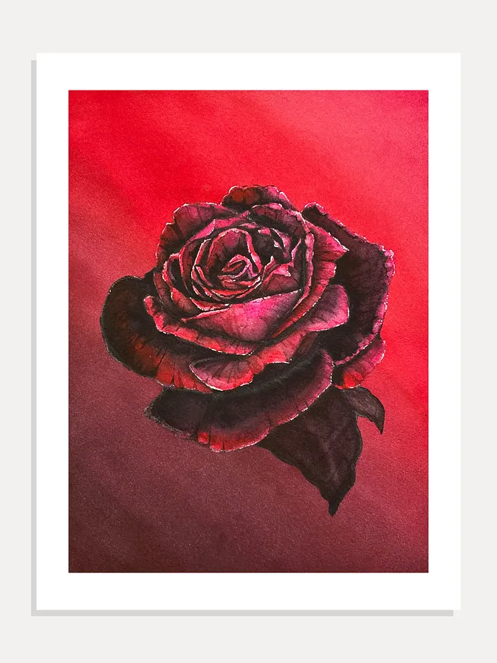 Red Rose Giclée Art Print product image (1)