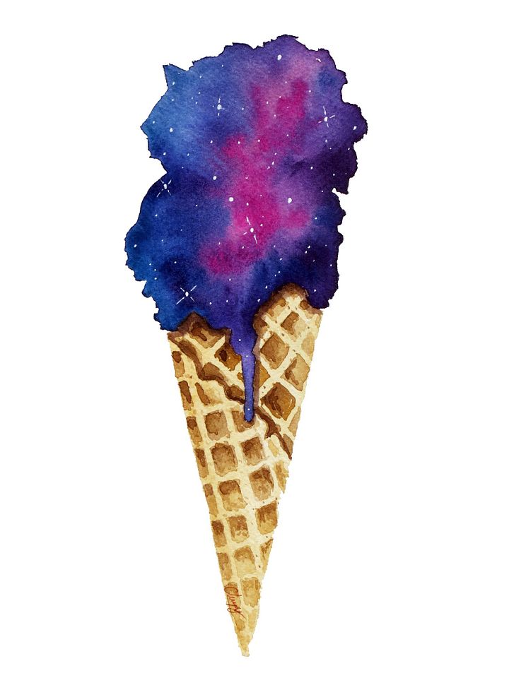 Galaxy Cone - Original Watercolor Painting product image (2)