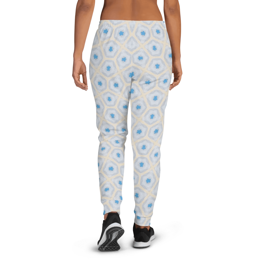 Lattice of Blue Stars All-Over Print Women's Joggers product image (3)