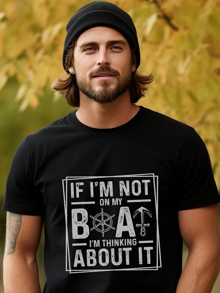 Thinking About My Boat Gildan 64000 Unisex Tshirt product image (1)