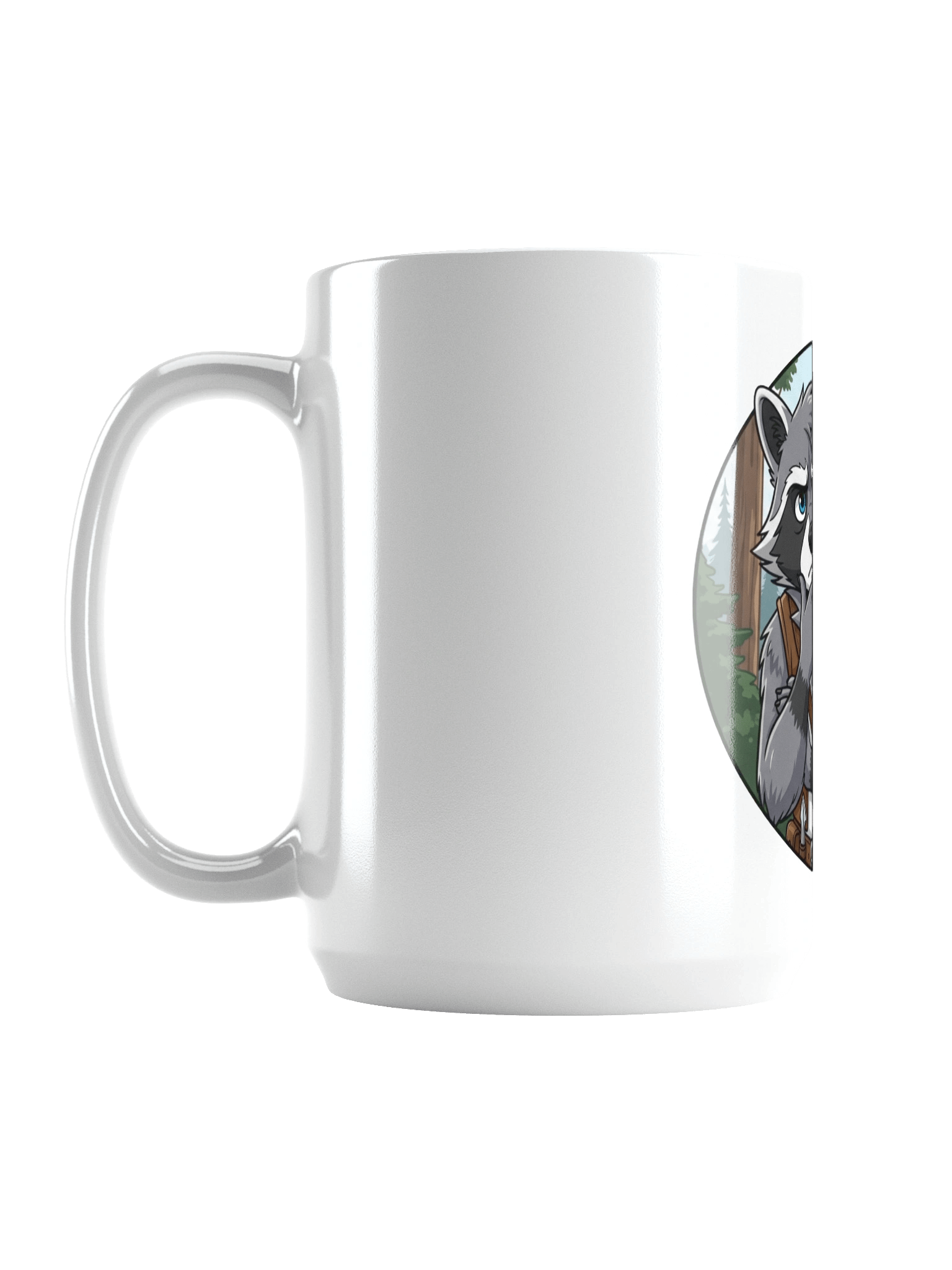 Thoughtful Raccoon Processing Mug product image (1)