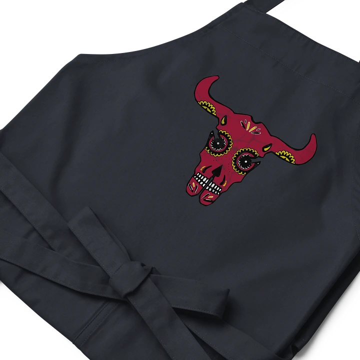 Sugar Cow Skull Cotton Twill Apron product image (2)