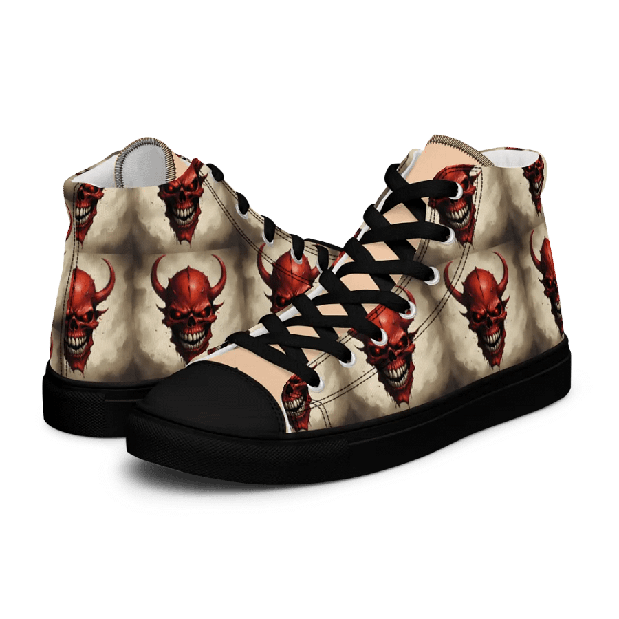 Demon Skull Grid Men's High Tops product image (10)