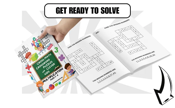 100 Crossmath Puzzles: Multiplication for Kids (Ages 4-8) | Ebook | Printable PDF product image (2)
