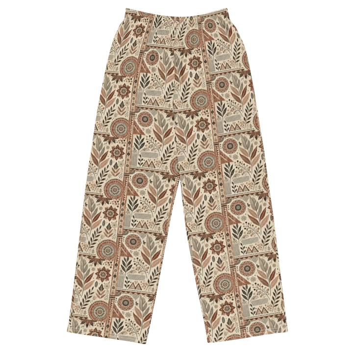 Symmetric Blooms Unisex Wide-Leg Pants product image (1)