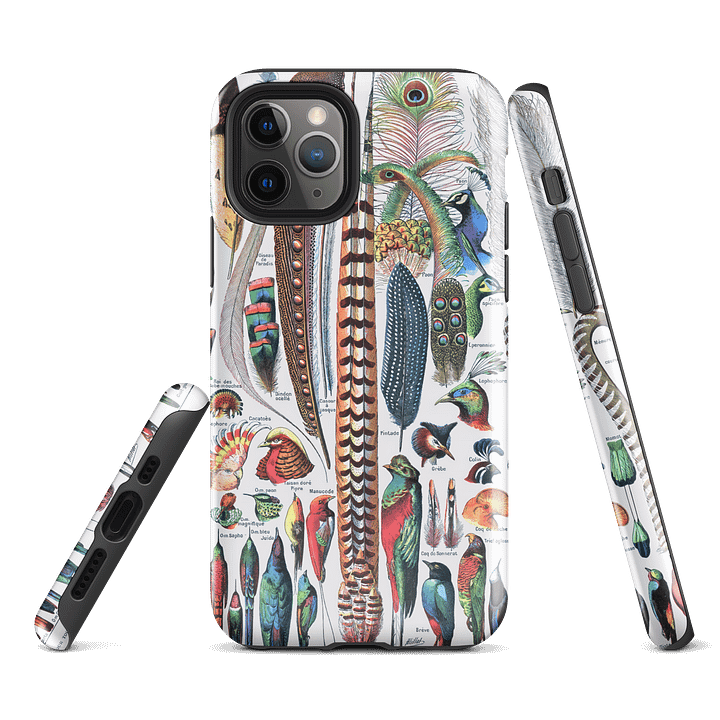 Feathers of Diversity iPhone® Tough Case - Plumes by Adolphe Millot product image (3)