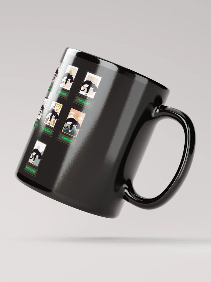 Cats Days of The Week Black Mug product image (4)