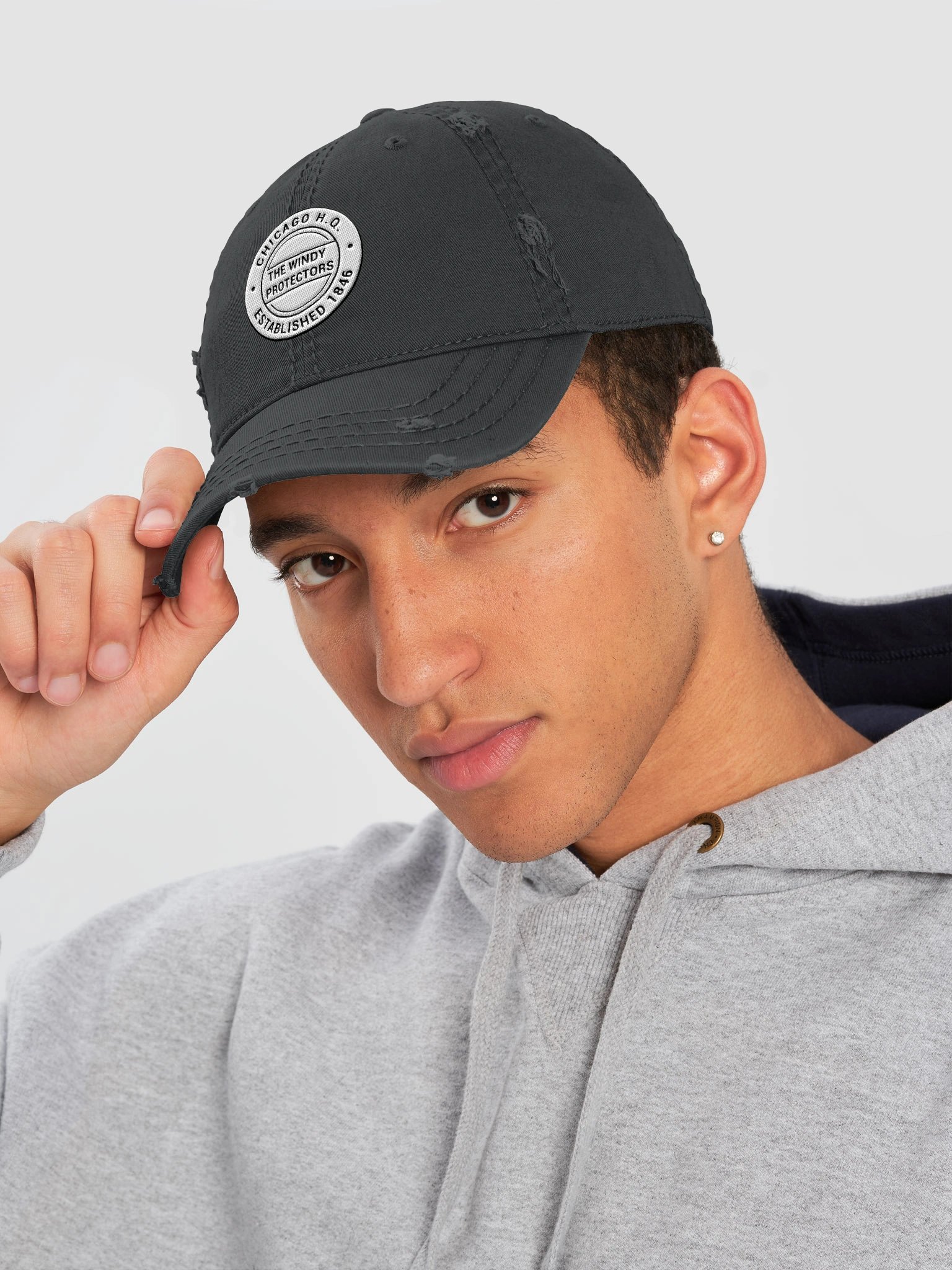 Chicago H.Q. Distressed Dad Hat product image (5)