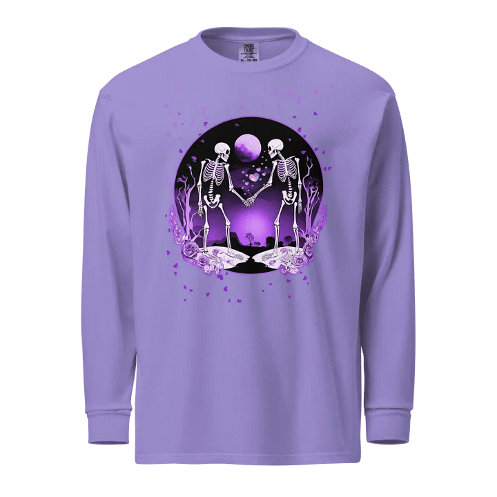 Cosmic Love Skeletons heavyweight Long Sleeve tee product image (6)