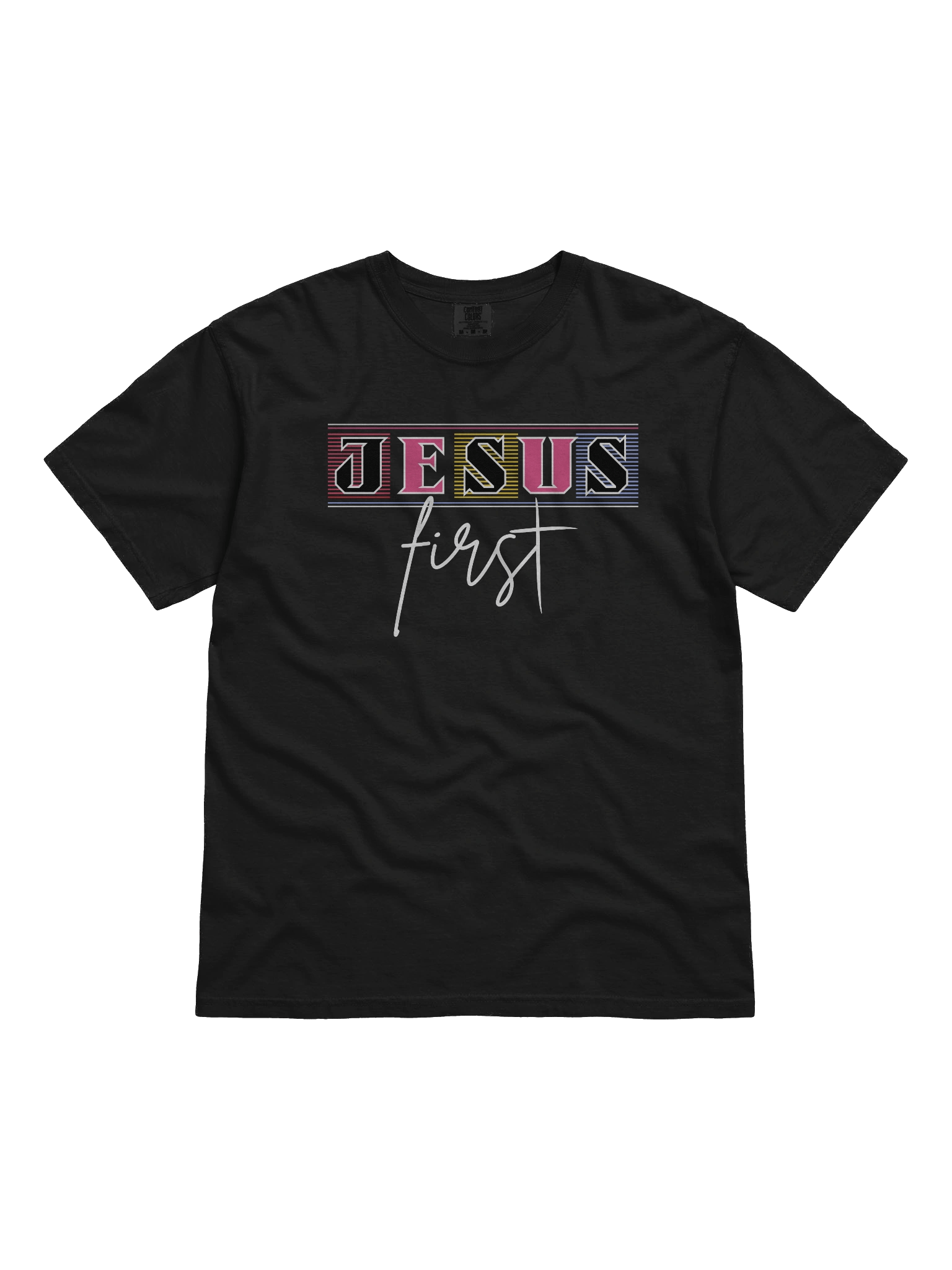 Jesus First Christian T-Shirt | Faith Over Everything Tee | Bold Minimalist Christian Apparel for Believers product image (2)