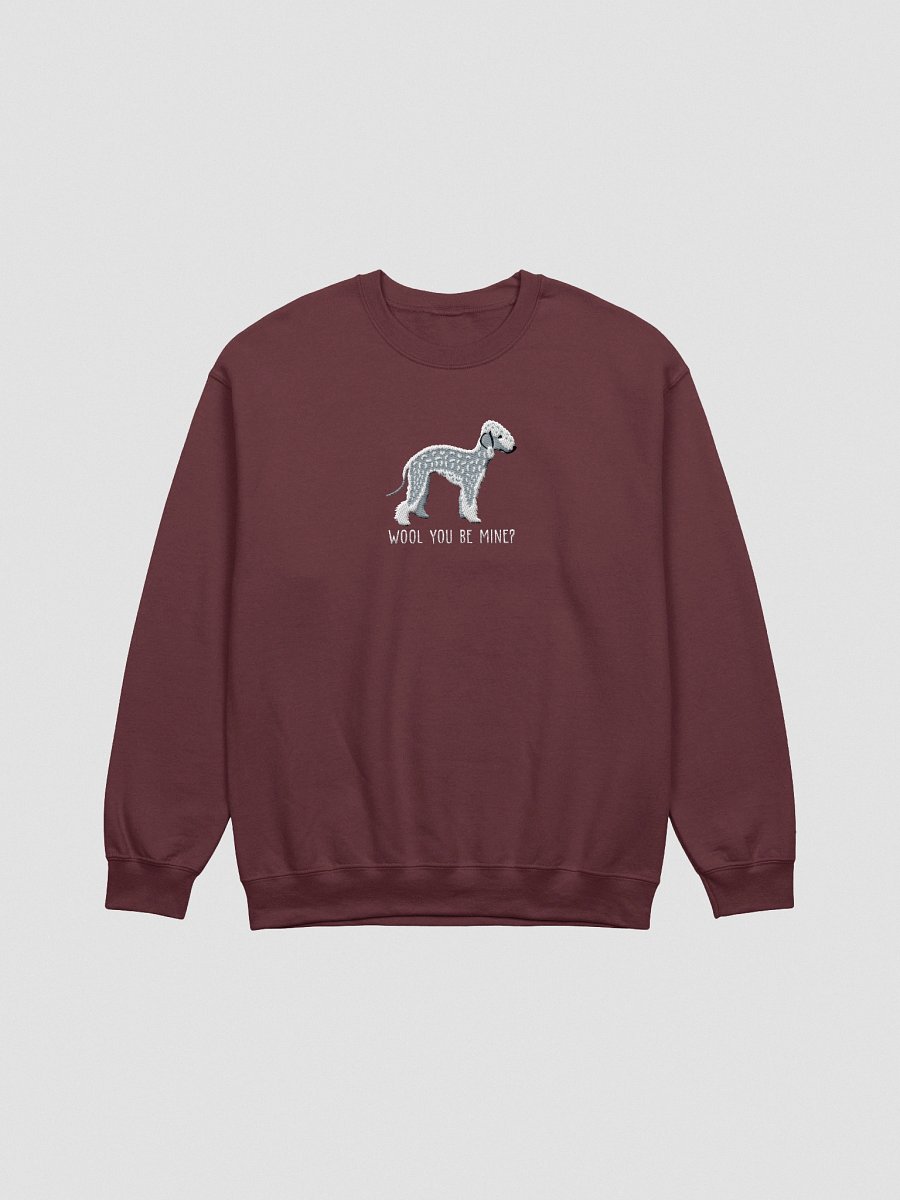 Wool You Be Mine? Sweatshirt (Embroidered) of a Bedlington Terrier(Blue) product image (4)