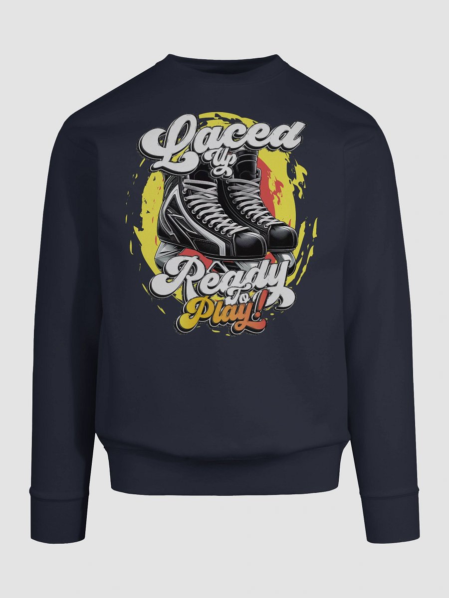 Laced Up Ready to Play Retro Hockey Skate Sweat Shirt product image (7)
