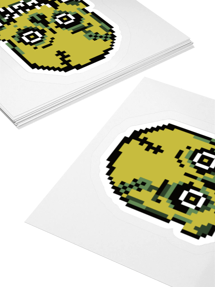 RETRO Chomps Logo Skull Kiss Cut Stickers product image (1)