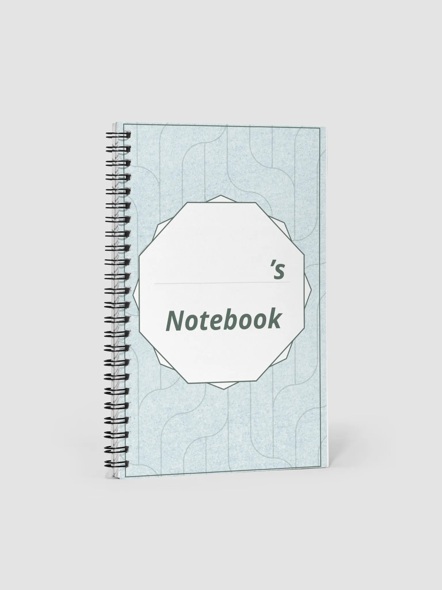 Elegant Modern Waveform Wonders Spiral Notebook. product image (1)
