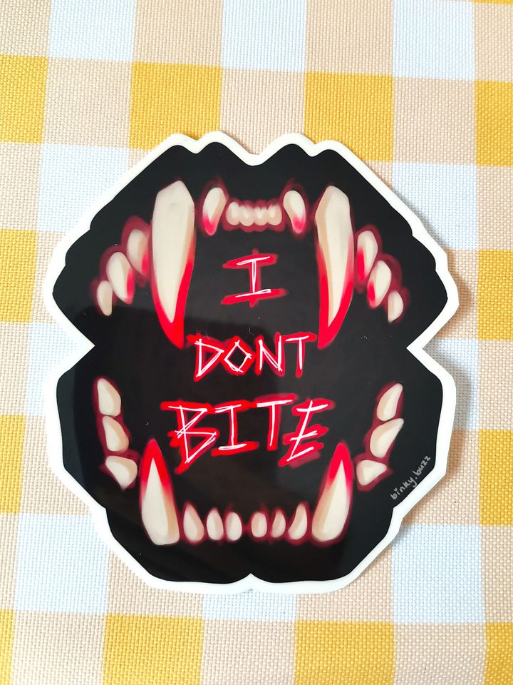 I Don't Bite Jumbo Sticker product image (1)