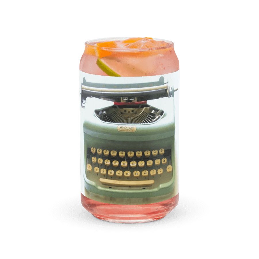 Mint Blue Typewriter-Inspired Glass product image (7)