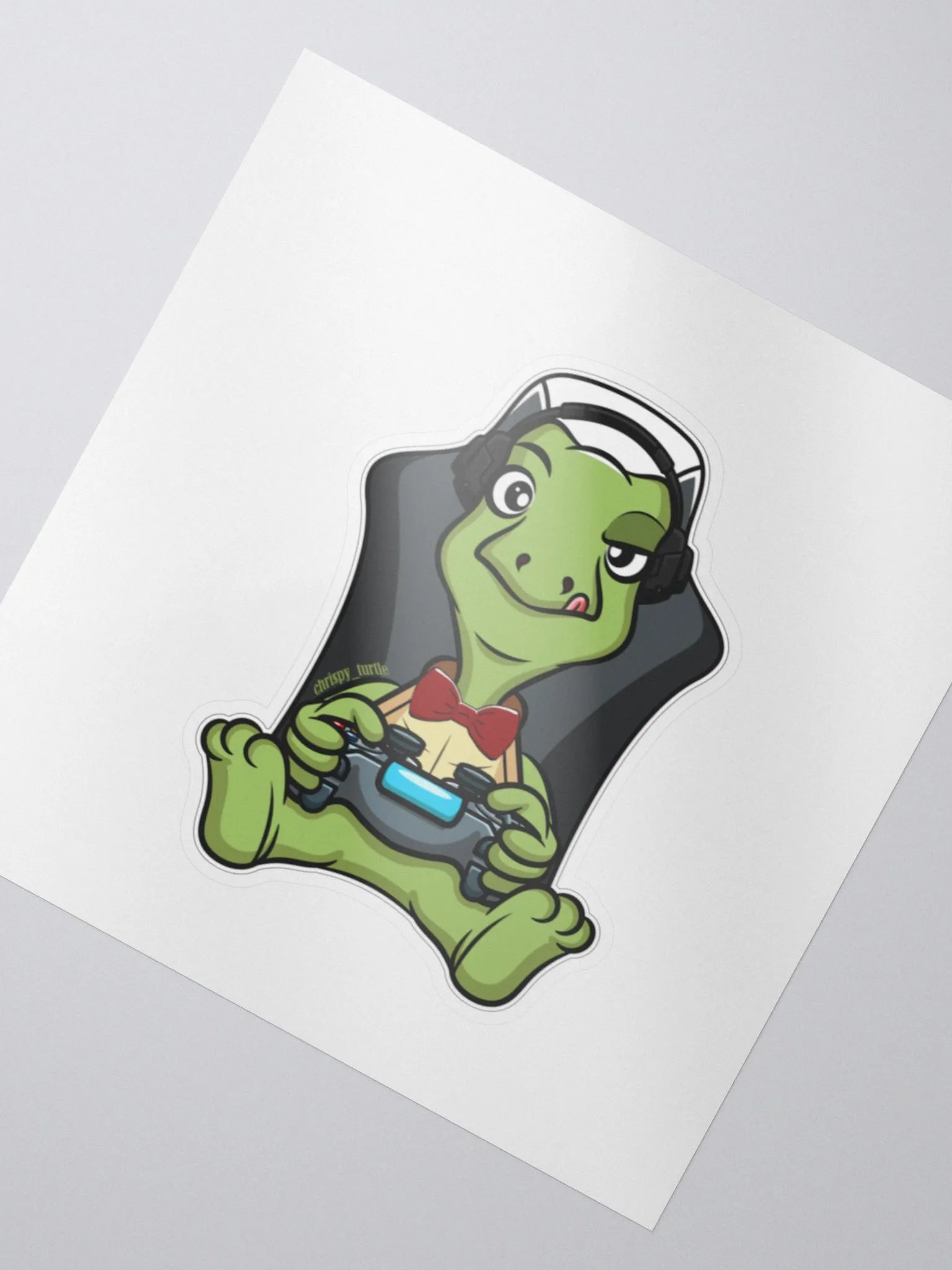 Large single Gaming Turtle sticker product image (2)