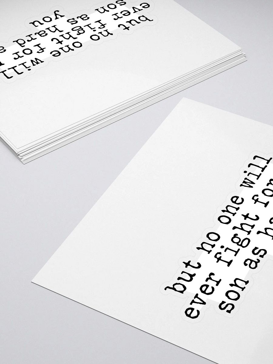 Fight for My Son Buddie Quote Sticker product image (4)