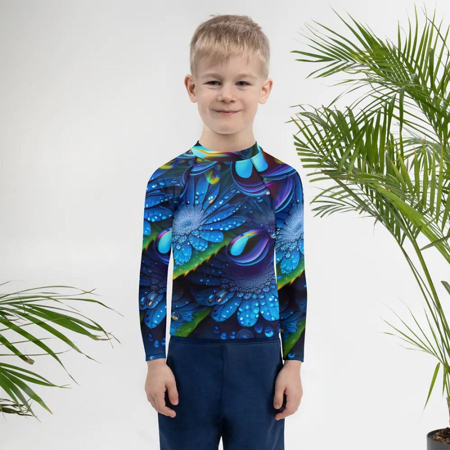 Kawaiikitten Exclusive Premium DewDrop Surfing Ocean Rash Guard Full Sleeved T-Shirt product image (5)