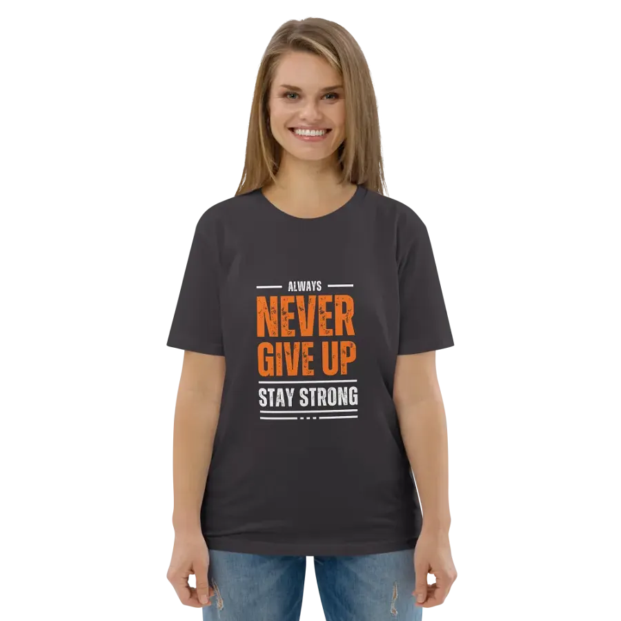 NEVER GIVE UP Glitch Tee product image (139)