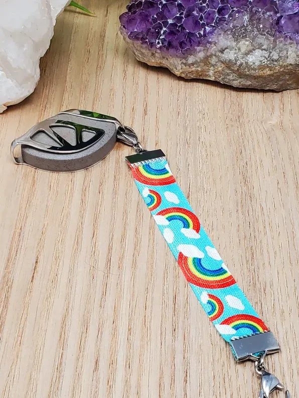 Rainbow Elastic Bracelet | Handmade Accessory for Bellabeat Leaf Urban & Ivy product image (2)