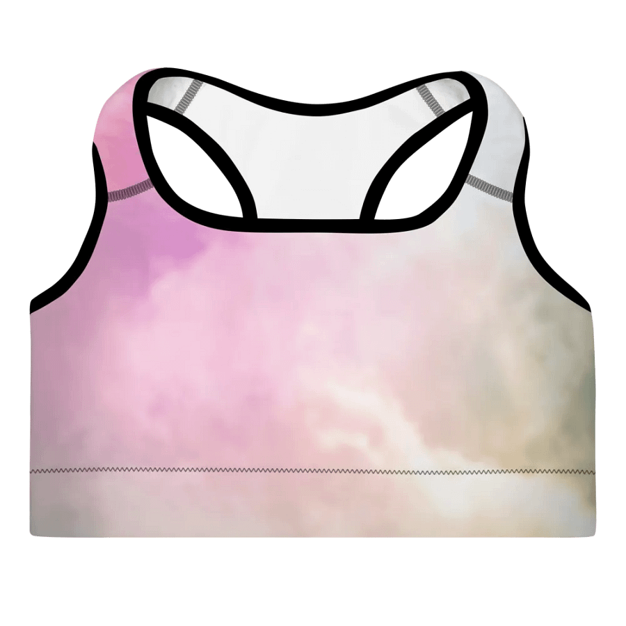 Blur cloud rainbow Design Padded Sports Bra - v4 product image (3)
