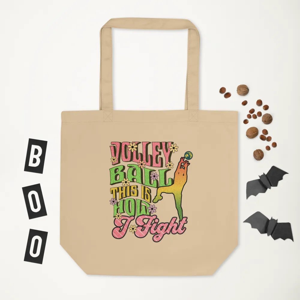 This Is How I Fight Volleyball for the Win Eco-Friendly Tote Bag product image (5)