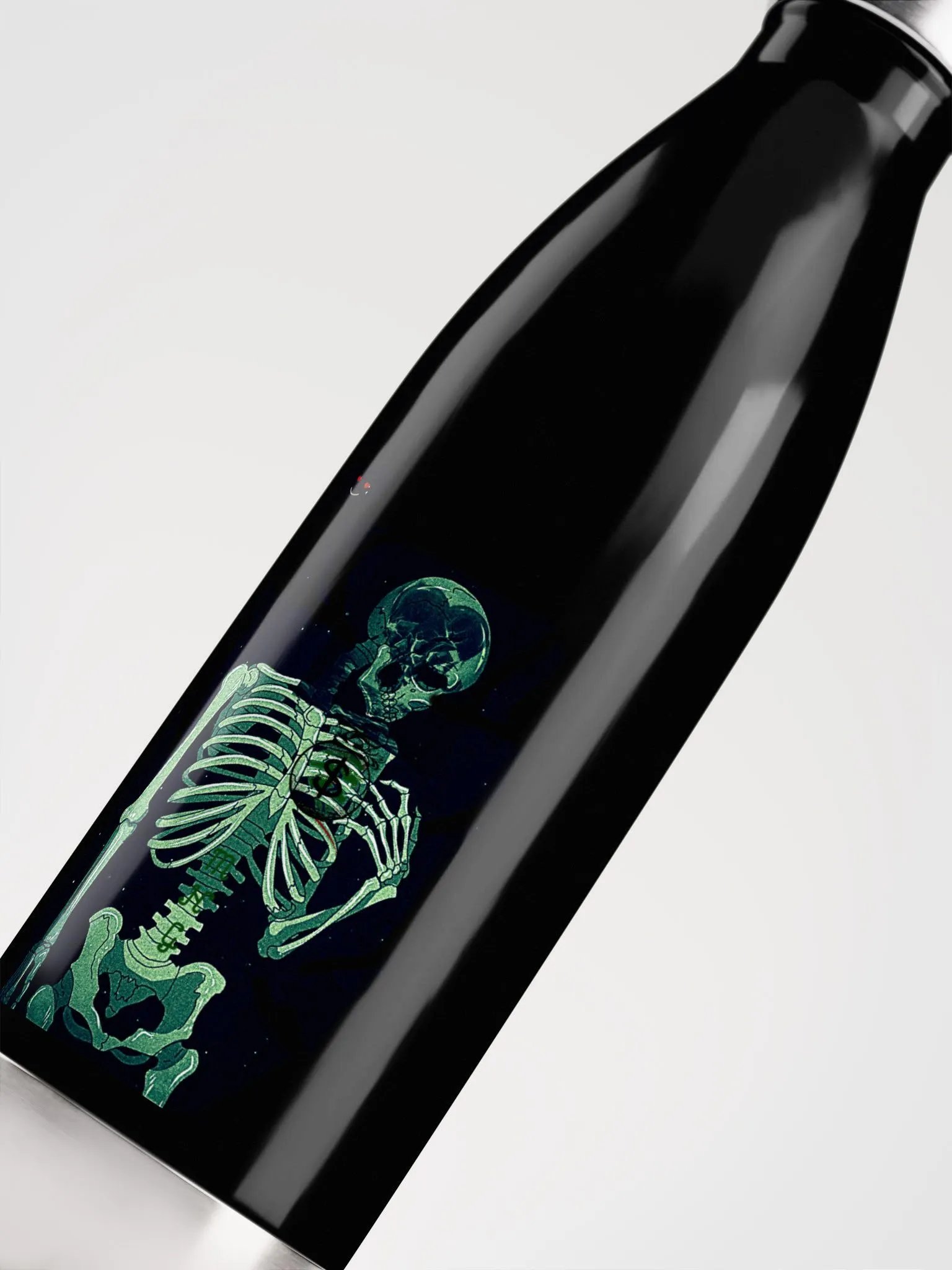 Grinning Skeleton Stainless Steel Water Bottle product image (5)