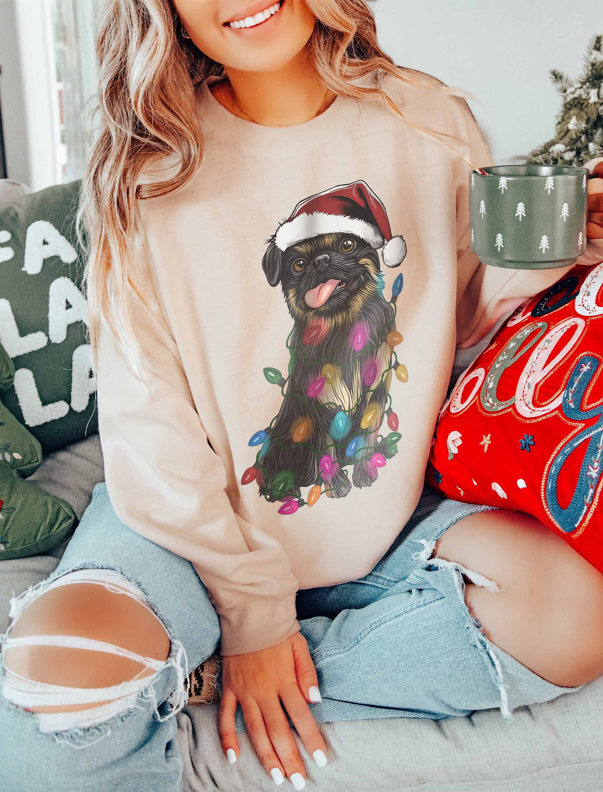 Funny Brussels Griffon(Black & Tan) Christmas Sweatshirt product image (20)