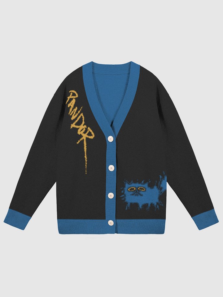 Scrungled Blue Cat Cardigan - DARK MODE product image (1)